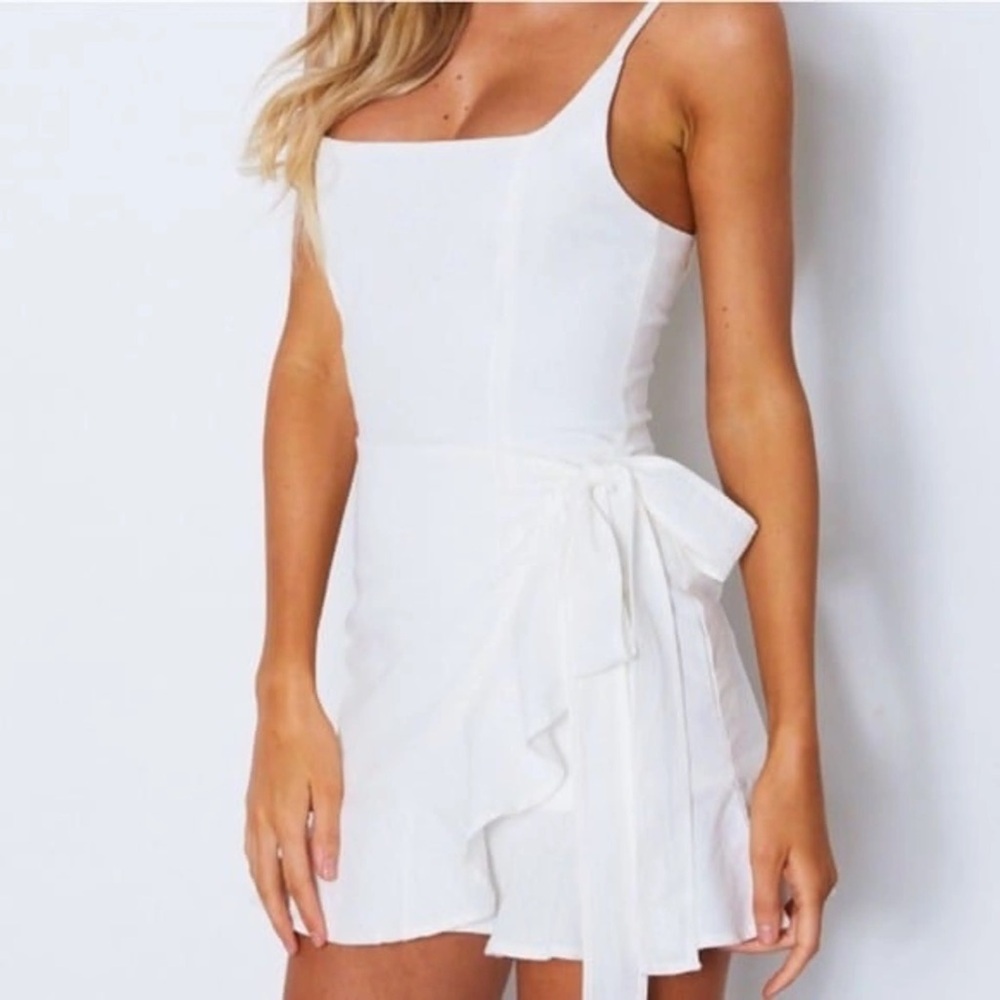 White mini dress